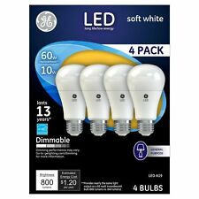 16 GE LED 10w Soft White Dimmable 60 Watt Equivalent Light Bulbs A19 13 YR Life