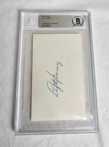Lefty Gomez Autographed Signed 3x5 Index Card BAS Beckett Authenticated - Picture 1 of 5