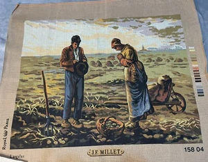 Royal Paris Needlepoint Vintage Canvas #158-04 Large ‘JF Millet’ Unworked French - Picture 1 of 8