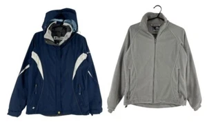 COLUMBIA 2IN1 Fleece Storm Dry Hooded Jacket Coat Women Size S - Picture 1 of 16