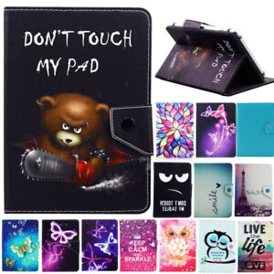 Printed Leather Case Folio Stand Cover For Huawei MediaPad 10 T2 T5 M3 M5 10.1"