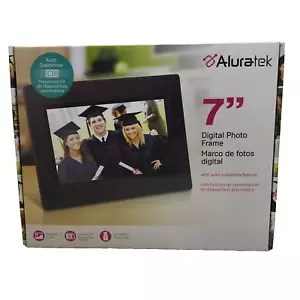 7" LCD Digital Photo Frame Auto Slideshow Feature SD Card slot Aluratek NIB - Picture 1 of 2