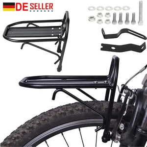 MTB Vorne Fahrradgepäckträger Frontgepäckträger Fahrrad Vorderrad Gepäckträger - Bild 1 von 12
