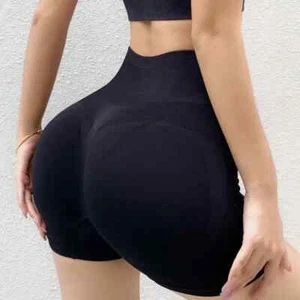 Pantalones cortos de gimnasio para mujer de alta elasticidad ropa de yoga conjuntos cortos absorbentes - Imagen 1 de 31