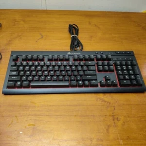 Corsair K68 Mechanical Black Gaming Keyboard Red LED CHERRY MX Red color only - Picture 1 of 9