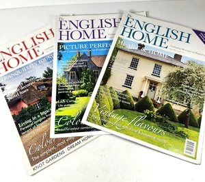 Lot of 3 The English Home Magazines 2014 & 2017 Dream Homes English Style - Picture 1 of 7