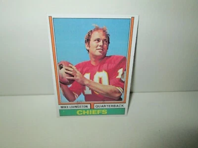 MIKE LIVINGSTON 1974 CARD Topps #459 Rookie RC KANSAS CITY CHIEFS SMU QB EX+ - Image 1 of 2
