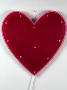 Lampada Cuore Amore Rosso Luce Regalo San Valentino Festa della Mamma 13x13 Ventosa - Foto 1 di 3
