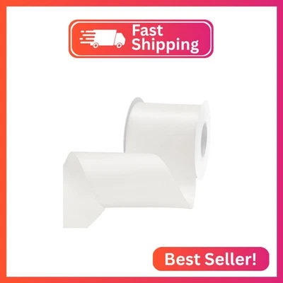 LEEQE Off White Satin Ribbon 3 inch X 15 Yards Polyester Ribbon for Gift Wrappin - Image 1 of 2