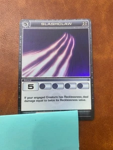 Chaotic TCG Card Slashclaw Silent Sands Super Rare Attack First Edition  - Picture 1 of 2