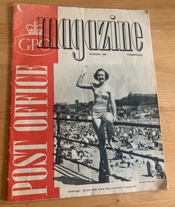 Vintage Post Office GPO Magazin Strandszene UK Badeanzug Cover - Bild 1 von 13