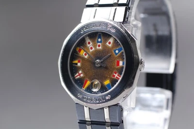 Reloj de cuarzo para dama CORUM Admiral's Cup 39.610.30 V050 azul marino casi nuevo de JAPÓN Foto 1 de 4