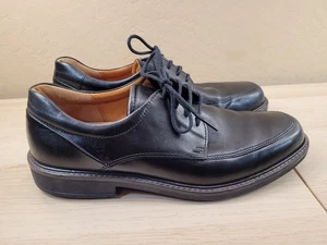 Ecco Holton Black Men's Dress Lace Up Leather Shoes Mens 9 US EU 43 Excellent - Picture 1 of 9