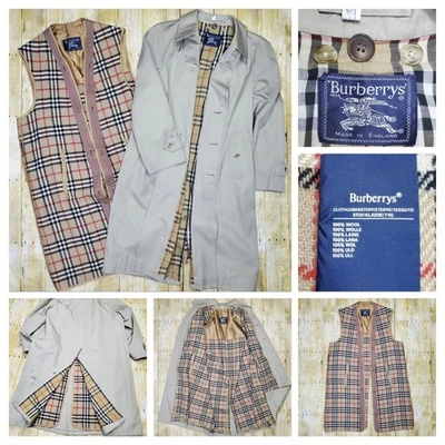 Gabardina Burberry Vintage Años 90 Para Hombre Forro de Lana Extraíble Talla 54 Beige Tostado Usada en Excelente Condición Foto 1 de 4