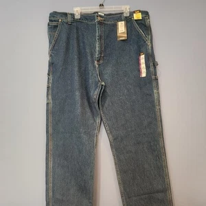 LEE Legendary Carpenter Jeans Mens 44x34 Black Loose Fit Stretch Colton Utility - Picture 1 of 9