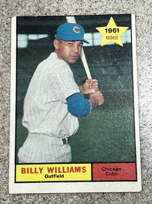 1961 Topps - #141 Billy Williams (RC) Miscut Rookie Raro Ex Foto 1 de 2