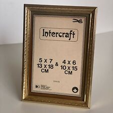 Cottagecore Vintage Intercraft Metal Gold Picture Frame Easle 5 x 7, 4 x 6