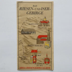 SHELL-RIESENGEBIRGS-KARTE - Das Riesen- und Isergebirge - Schlesien - ca. 1935 - Bild 1 von 7