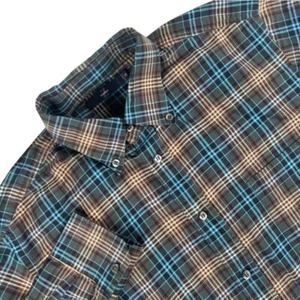 Ermenegildo Zegna Sport Hemd Herren M kariert blau braun Button Down Made in Italy - Bild 1 von 6