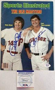Rose & Yastrzemski Signed Sports Illustrated Magazine NO Label PSA/DNA, (B119) - Picture 1 of 3