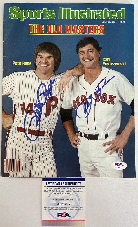 Rose & Yastrzemski Signed Sports Illustrated Magazine NO Label PSA/DNA, (B119) - Image 1 of 3