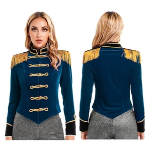 Womens Jacket Ladies Circus Retro Renaissance Cosplay Ringleader Adult Costume - Picture 1 of 33