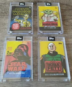 2022 TOPPS MAY THE 4TH STAR WARS WRAPPER - #1 #2 #3 #4 C-3PO DARTH VADER YODA - Picture 1 of 2