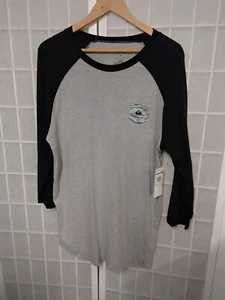 ADULT size LARGE Quiksilver BOARDING Company LONG sleeve T shirt - Picture 1 of 2