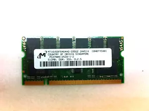 Apple PowerBook G4 A1134 Micro 512MB PC2700S RAM Memory MT16VDDF6464HG-335G2 116 - Picture 1 of 1