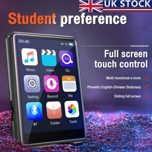 Portable 0-128GB MP3 Player Bluetooth 5.0 HiFi Music Player FM Radio Recorder UK - Picture 1 of 23