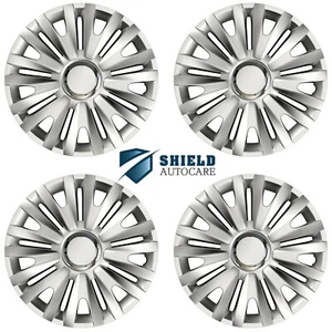 Wheel Trims 16" Hub Caps Royal RC Plastic Covers Set of 4 Silver Fit R16 - Picture 1 of 3