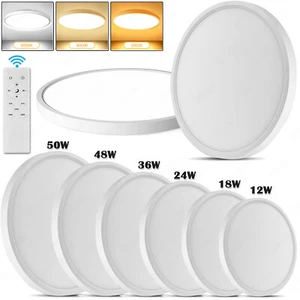 Lámpara de techo LED 12W-60W Lámpara de techo Panel ultraplano Salón Dormitorio - Imagen 1 de 103