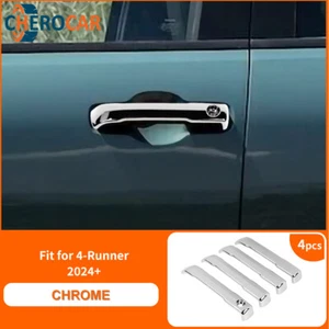 4PCS Chrome Door Handle Trim Accessories For 4Runner 2025+ No Smart Key Holes US - Picture 1 of 6