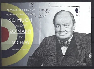 Jersey 2015 Winston Churchill miniatura hoja estampada - Imagen 1 de 1