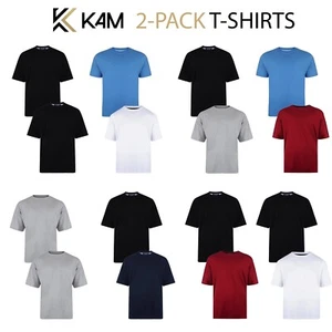 KAM Jeans 2 Pack T-Shirt Basic Top Quality Tee Multipack Crew Neck Short Sleeve - Bild 1 von 12