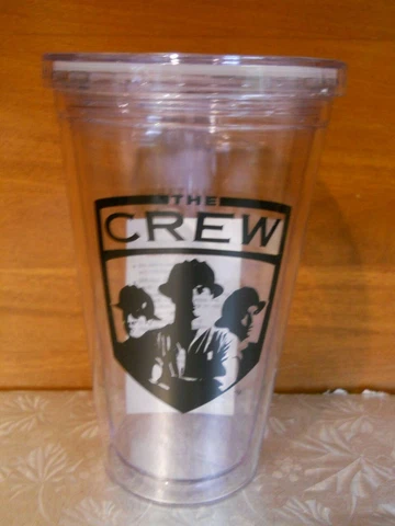 New Columbus Crew Hard Plastic 16 oz Hard Acrylic Drinking Cup With Straw Lid Cover