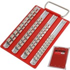 Neilsen 40pc Small Socket Rail Tray 1/4" 3/8" 1/2" Organiser Storage Holder