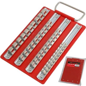 Neilsen 40 Stck. kleine Steckschlüsselschiene Tablett 1/4"" 3/8"" 1/2"" Organizer Aufbewahrung Halter - Bild 1 von 3