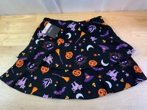 New Girl's Celebrate Halloween Tiered Skirt has Cats,Pumpkins,Candy,Moon etc-* - Picture 1 of 2