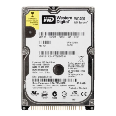 Dell 0x7571 40GB 2.5" WD400VE IDE ATA 5400 RPM WD - Image 1 of 3