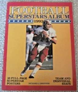 NFL 1992 Football Superstars Paperback Album - Team and Individual Stats - Picture 1 of 2