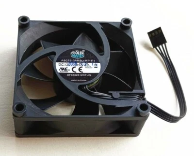Cooler Master DF0802512R 80mm 8CM DC 12V 0.34A PWM Speed Control CPU Cooling Fan - Image 1 of 4