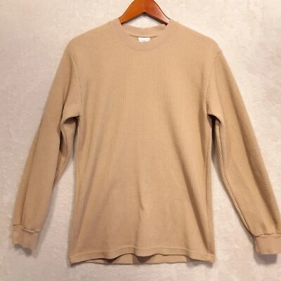 Suéter Térmico John Son Para Hombres Súper Pesado Talla M/Beige/Tejido Gofre/LS/Crew Foto 1 de 4