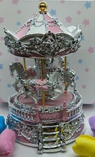 Carillon giostra cavalli rosa Bagutta H. 17 Con Melodia .