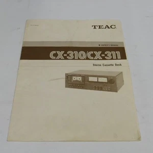 TEAC CX-310 311 Service Manual Original Repair Book Stereo Cassette Tape Deck - Picture 1 of 2