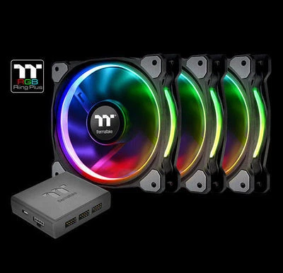 Thermaltake CL-F056-PL14SW-A Riing Plus 14 LED RGB Radiator Fan TT Premium - Image 1 of 4
