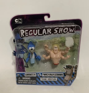 Regular Show Mordecai vs Forearmaggedon Thumb Wrestlers Figures Cartoon Network - Picture 1 of 3