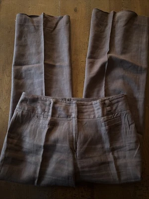 Брюки Rafaella коричневые 100% лен размер 10 - Изображение 1 из 4