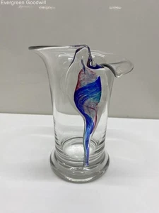 Art Glass Vase 6x7.5in Tall - Picture 1 of 5
