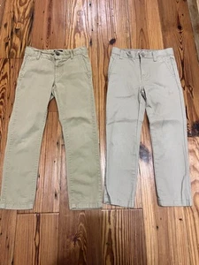 Lot of 2 Khaki Uniform Pants, Boys Size 6, Children’s Place & Old Navy Slim - Picture 1 of 17